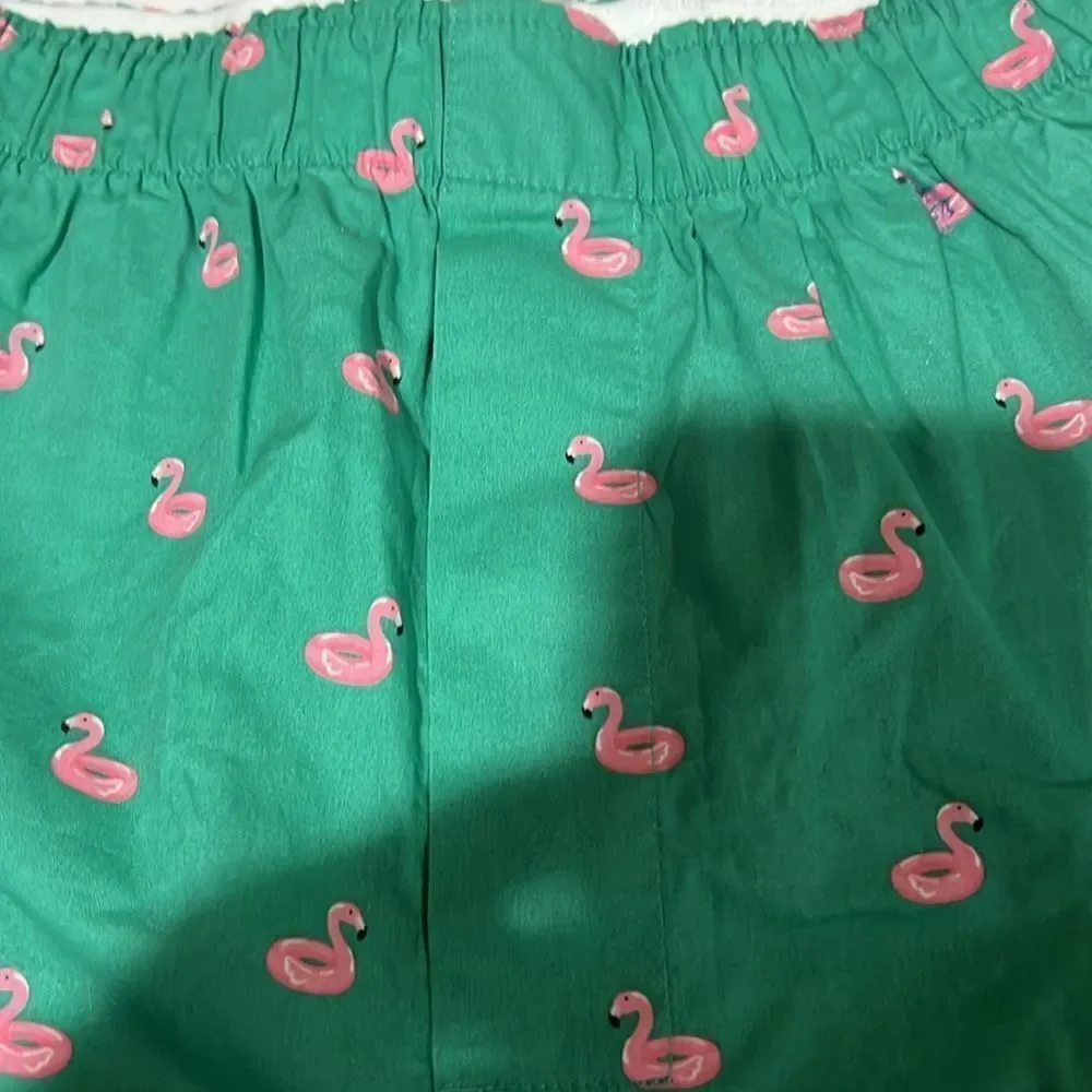 J. Crew Factory bv599 Pink and green flamingo boxers size small NWT
